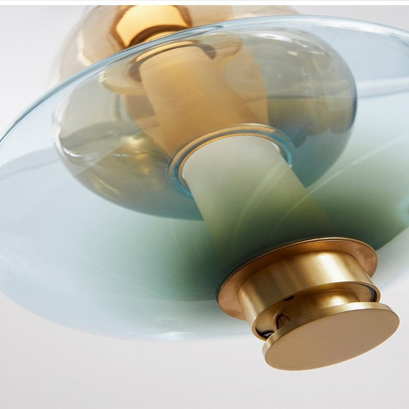 Golden Glass Art Chandelier - AiDeco.co.uk