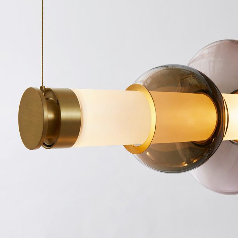 Golden Glass Art Chandelier - AiDeco.co.uk