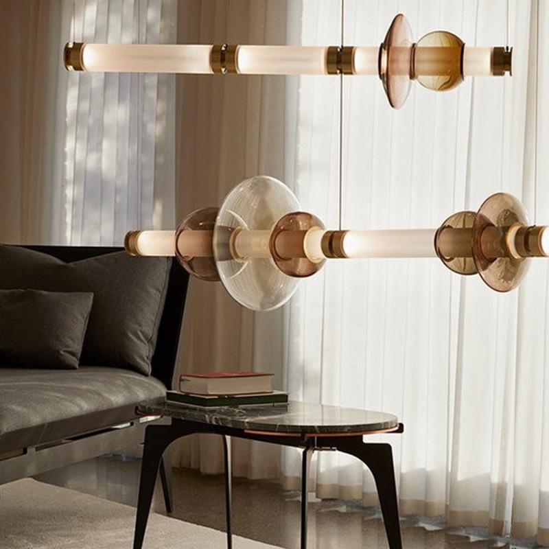 Golden Glass Art Chandelier - AiDeco.co.uk
