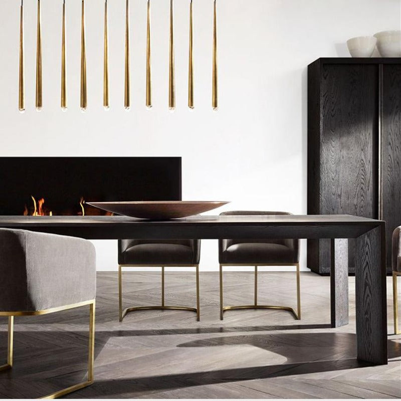French Minimal Brass Chandelier - AiDeco.co.uk