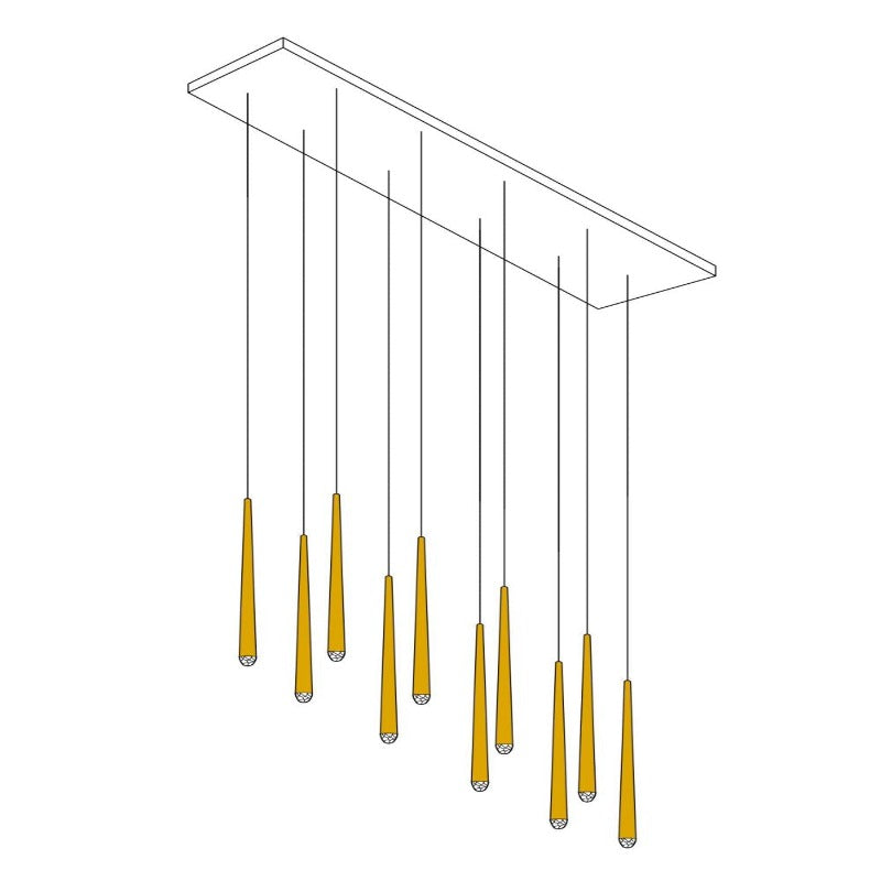 French Minimal Brass Chandelier - AiDeco.co.uk