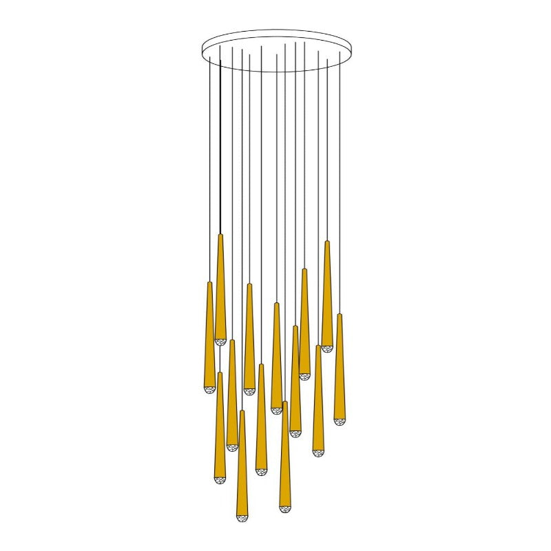 French Minimal Brass Chandelier - AiDeco.co.uk