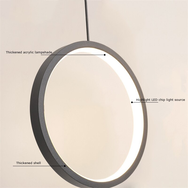 Ring Pendant Lights Bedside Hanglamp - AiDeco.co.uk