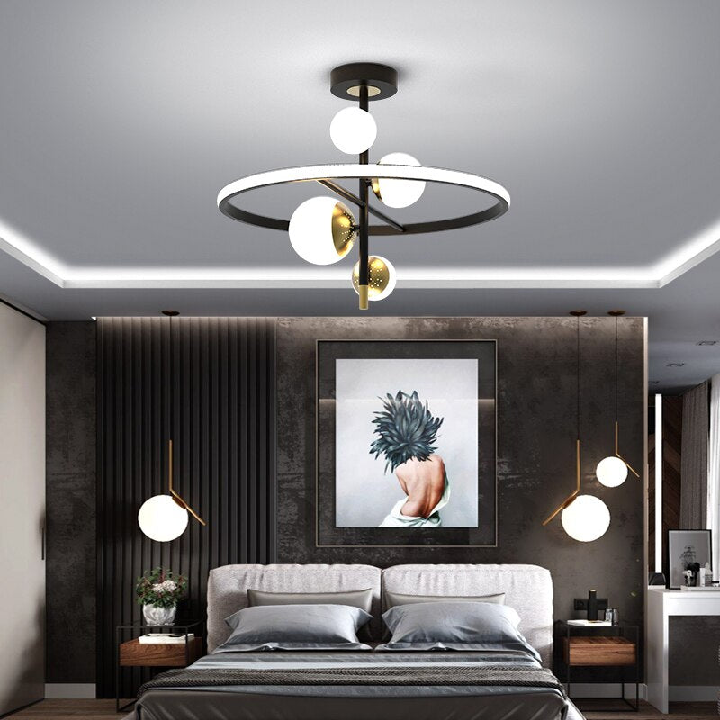 Modern Circle Bulbs Led Chandelier - AiDeco.co.uk