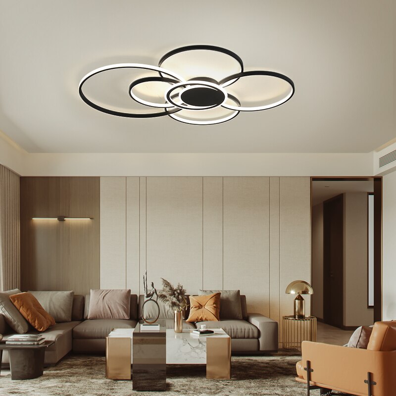 Modern Led Chandelier Dimmable RC - AiDeco.co.uk