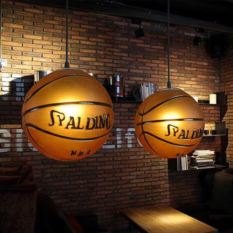 Vintage Sport Theme Bar Basketball Pendant - AiDeco.co.uk