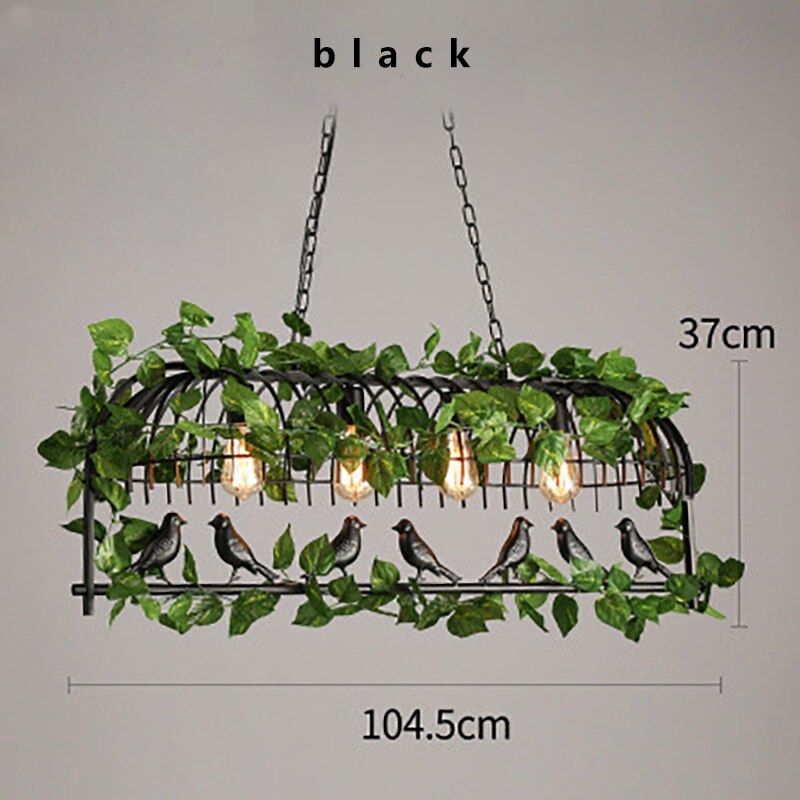 Retro Botanical Industrial Hanging Lamp - AiDeco.co.uk