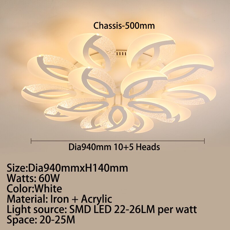Modern Floral Light Ceiling - AiDeco.co.uk