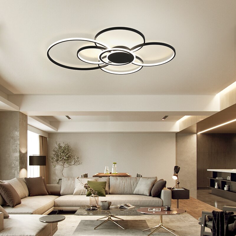 Modern Led Chandelier Dimmable RC - AiDeco.co.uk