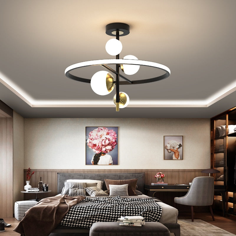 3256802333457583-Black and Gold-Dia500xH420mm-Dimmable RC-China