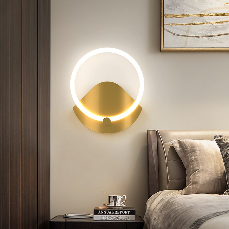 Golden Contemporary Modern Wall Lamp - AiDeco.co.uk