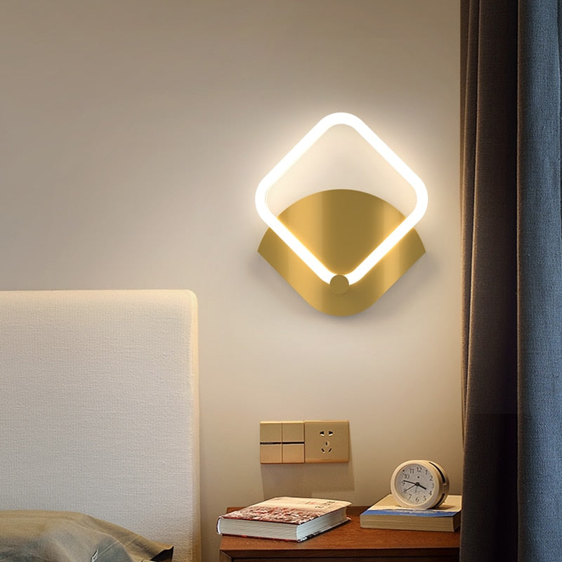 Golden Contemporary Modern Wall Lamp - AiDeco.co.uk