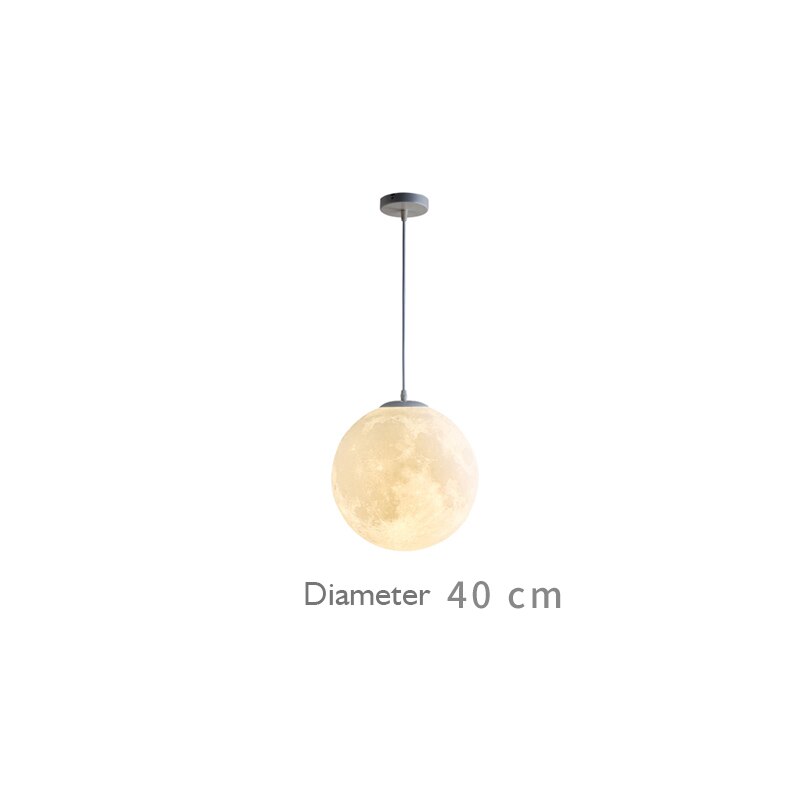 3D Print Moon Pendant Lights LED - AiDeco.co.uk