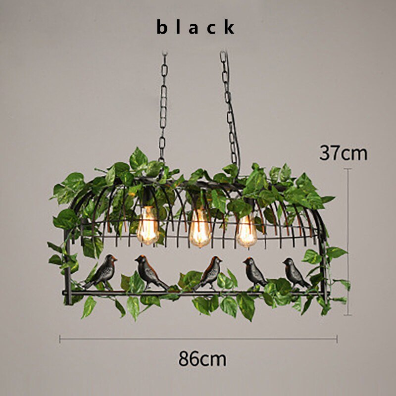Retro Botanical Industrial Hanging Lamp - AiDeco.co.uk