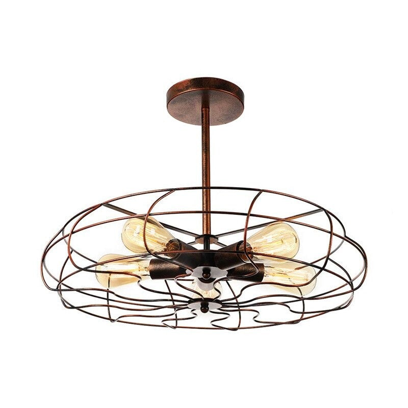 Lights Industrial Style Light Metal Cage Pendants - AiDeco.co.uk