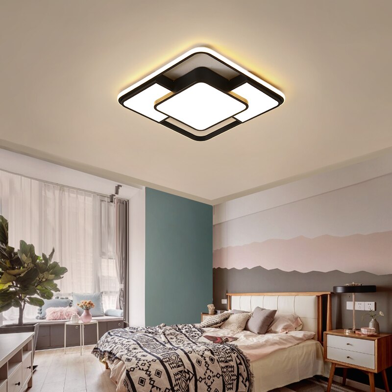 Modern Ceiling Light Fixtures for Living Room Bedroom Dining Room 110-220v Black Chandelier Ceiling Lamp Fixtures Home Lamp - AiDeco.co.uk