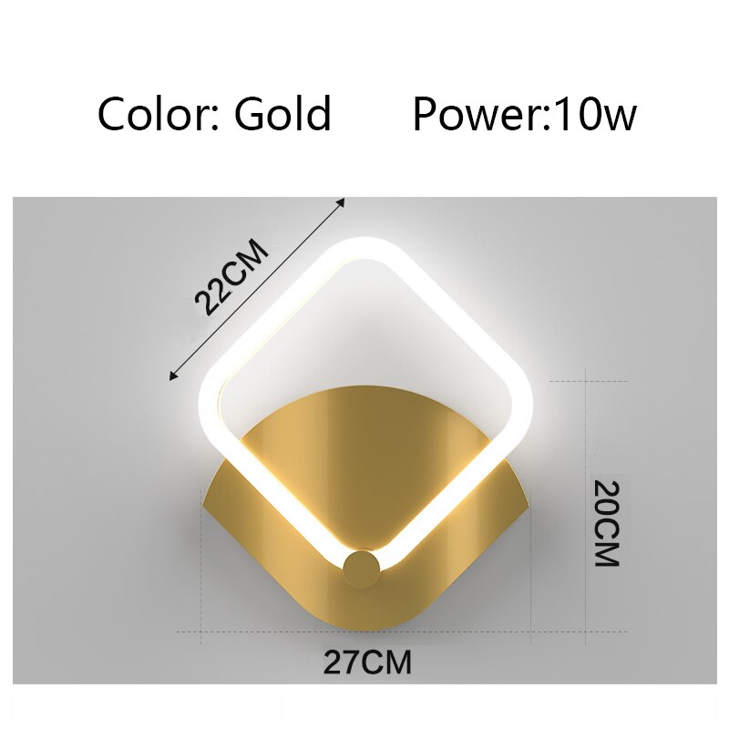 Golden Contemporary Modern Wall Lamp - AiDeco.co.uk