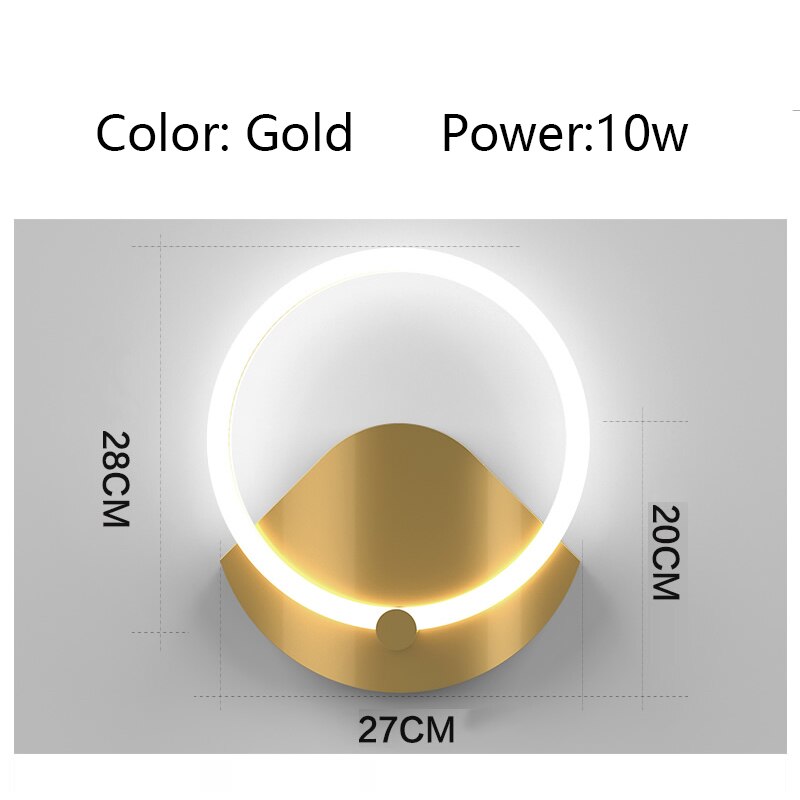 Golden Contemporary Modern Wall Lamp - AiDeco.co.uk
