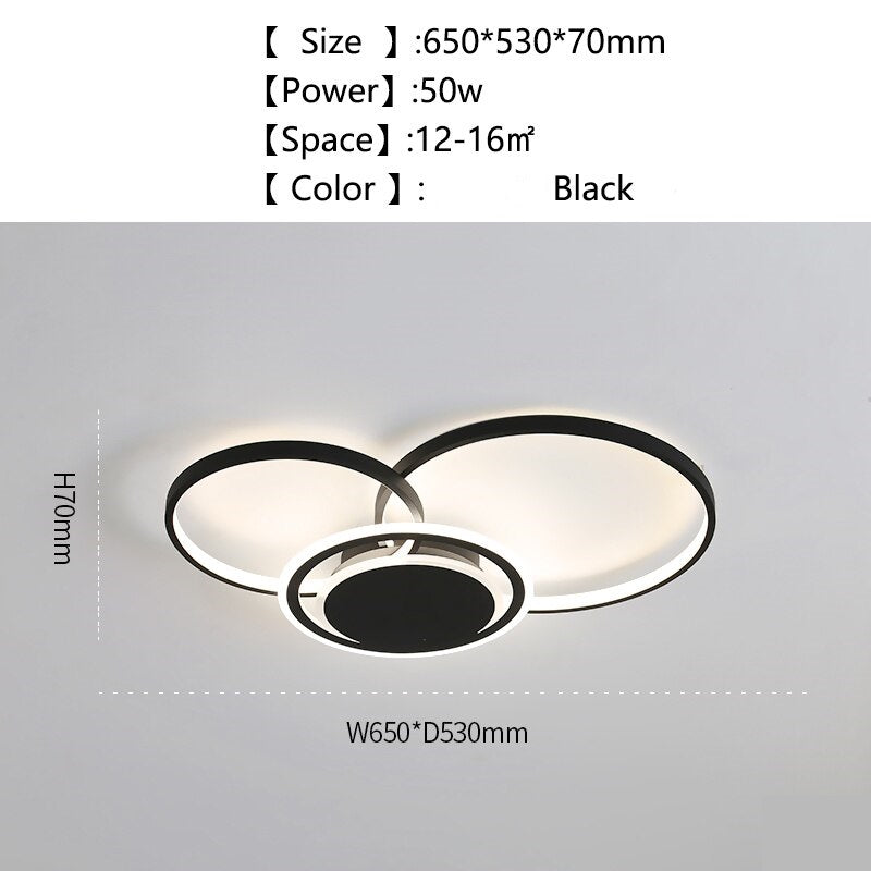Modern Led Chandelier Dimmable RC - AiDeco.co.uk