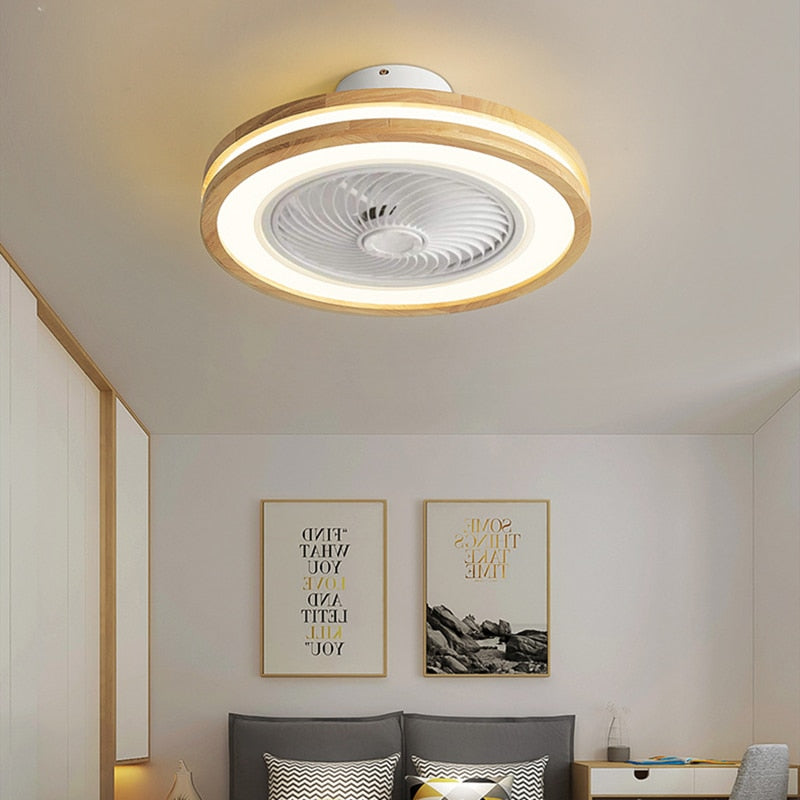 Minimal Bedroom Wood LED Ceiling - AiDeco.co.uk
