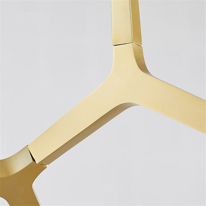 Abstract Golden Modern Chandelier - AiDeco.co.uk