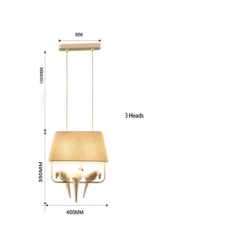Linen Art Bird Chandelier - AiDeco.co.uk