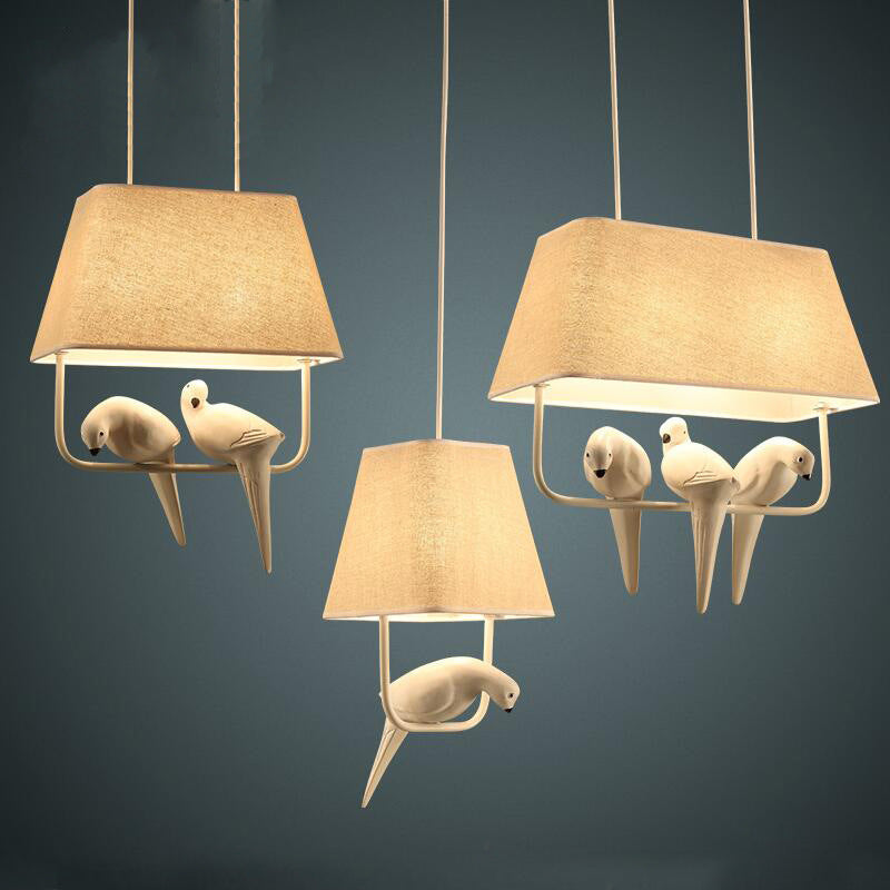 Linen Art Bird Chandelier - AiDeco.co.uk
