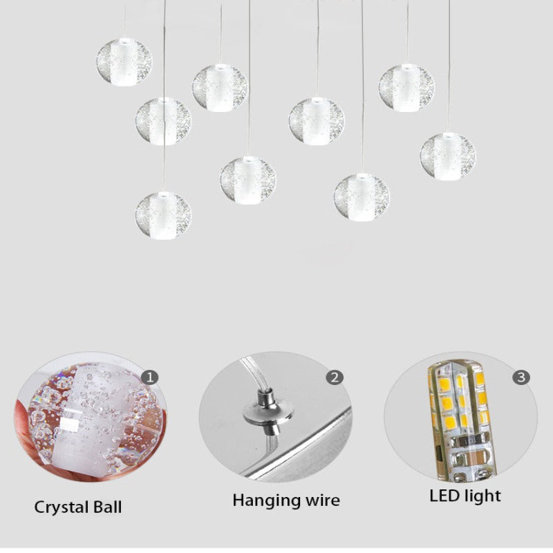 Galaxy Space Crystal Chandelier Lighting - AiDeco.co.uk