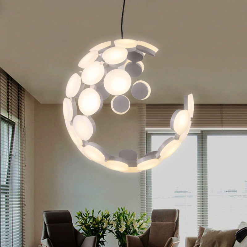 Industrial Designer Moon Chandelier - AiDeco.co.uk