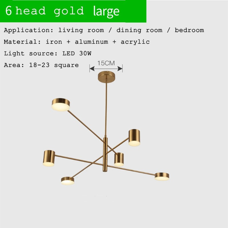 Lamps Indoor Lighting Golden Chandelier - AiDeco.co.uk