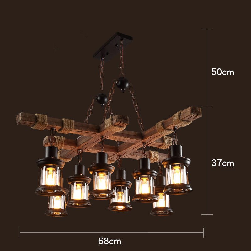 Antique Industrial Retro Wood LED Ceiling - AiDeco.co.uk
