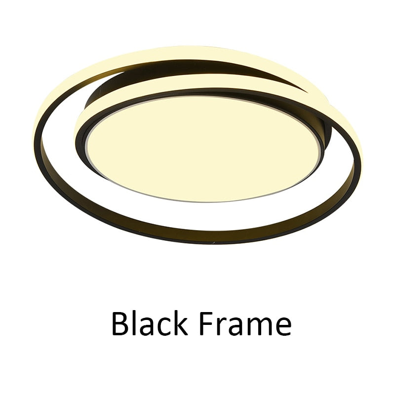 TONDI New Modern LED Round Pendant Light Gold/Black/White Tricolor For Bedroom Living Room Kitchen Study Room Ceiling Light - AiDeco.co.uk