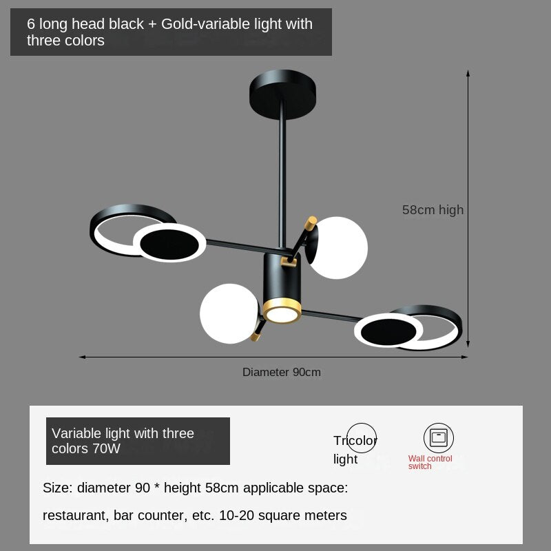Chandelier Nordic lamps Modern Minimalist - AiDeco.co.uk