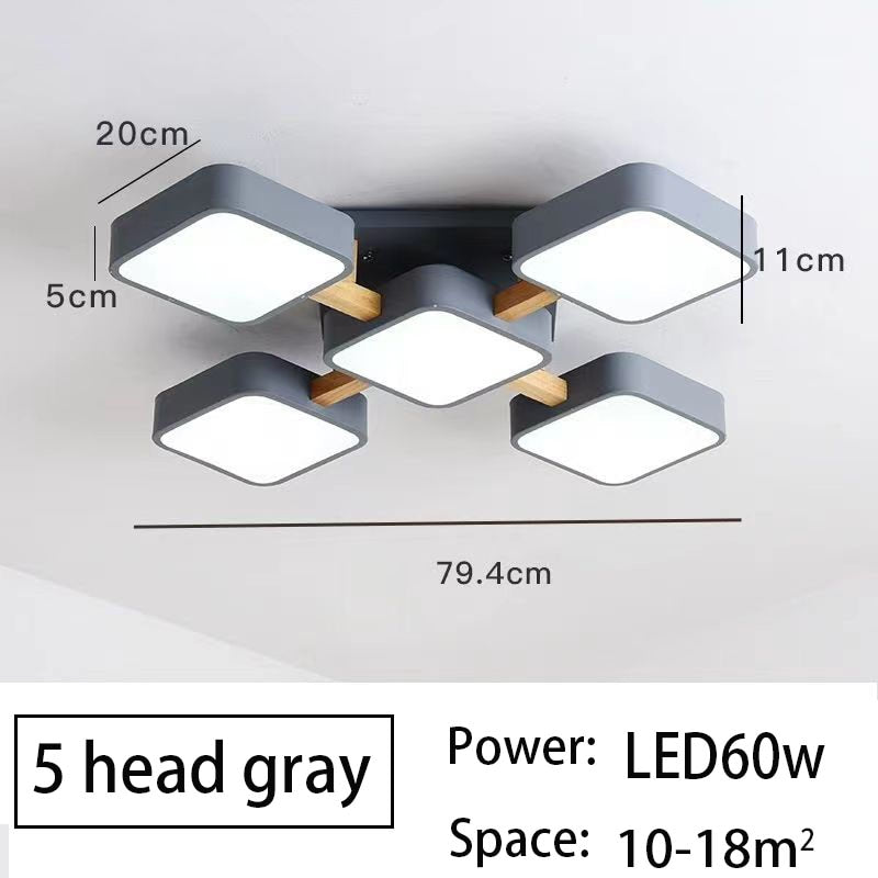 Modern bedroom ceiling pendant lights living room LED ceiling lights simple indoor lights kitchen lights wood art ceiling lamp - AiDeco.co.uk