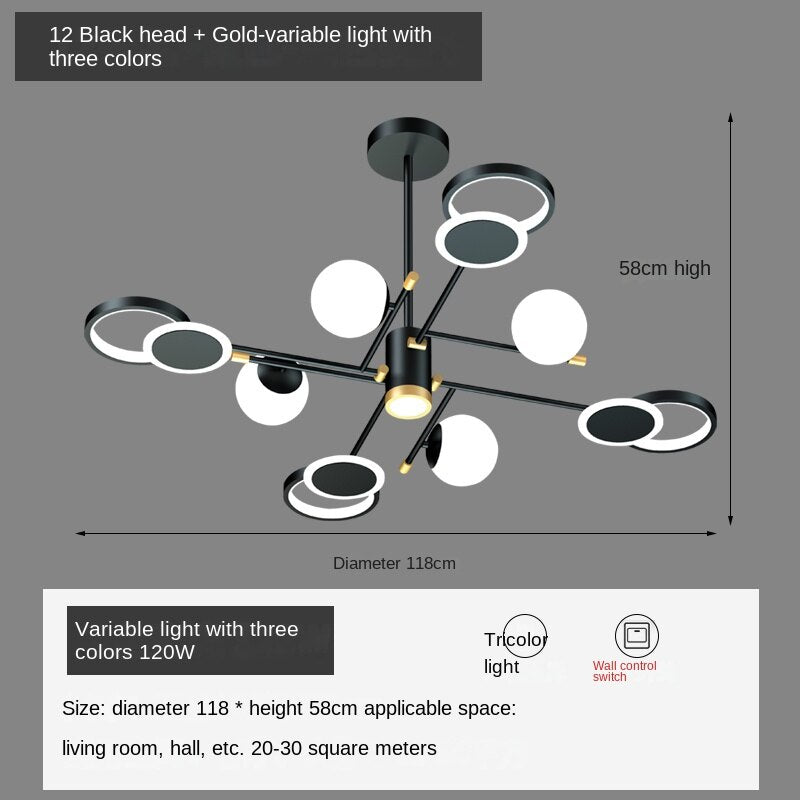 Chandelier Nordic lamps Modern Minimalist - AiDeco.co.uk