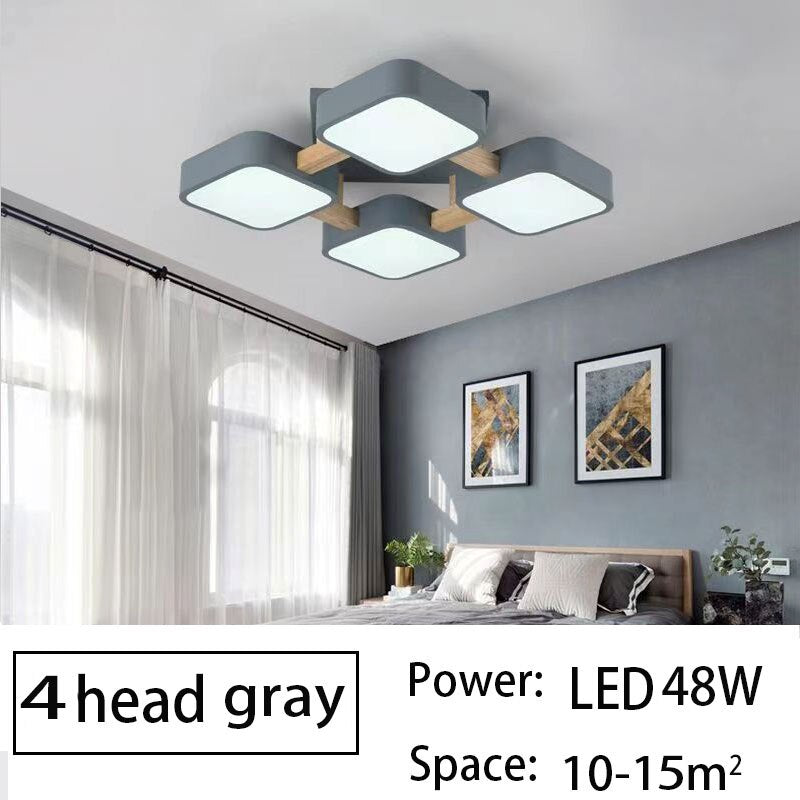 Modern bedroom ceiling pendant lights living room LED ceiling lights simple indoor lights kitchen lights wood art ceiling lamp - AiDeco.co.uk