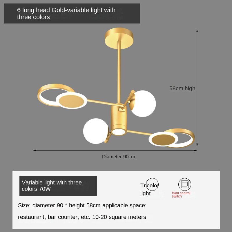 Chandelier Nordic lamps Modern Minimalist - AiDeco.co.uk