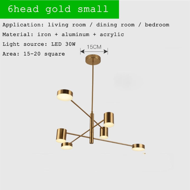 Lamps Indoor Lighting Golden Chandelier - AiDeco.co.uk