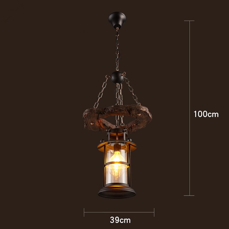 Antique Industrial Retro Wood LED Ceiling - AiDeco.co.uk