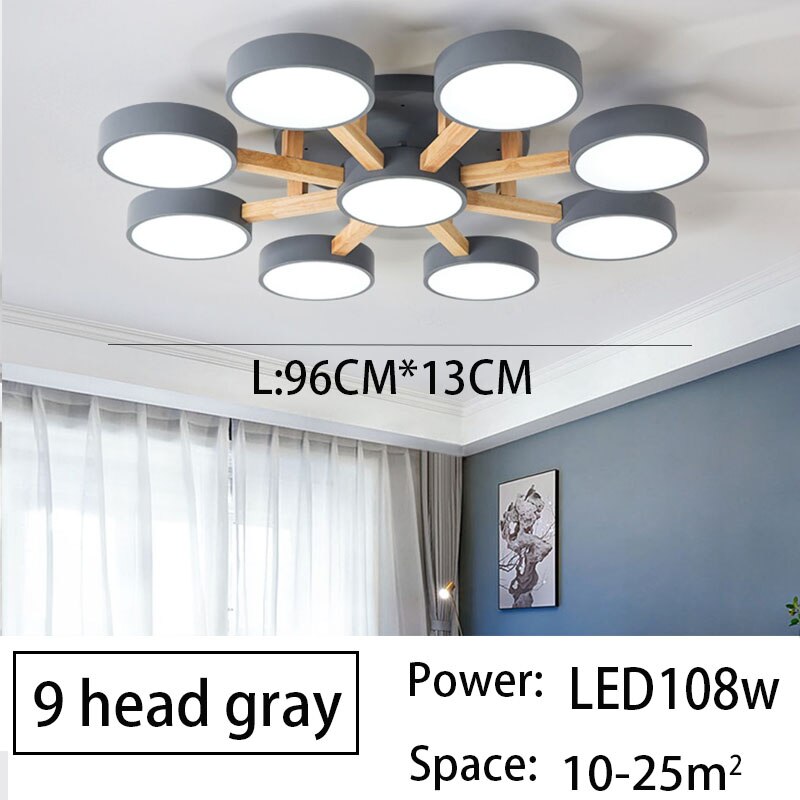 Modern bedroom ceiling pendant lights living room LED ceiling lights simple indoor lights kitchen lights wood art ceiling lamp - AiDeco.co.uk