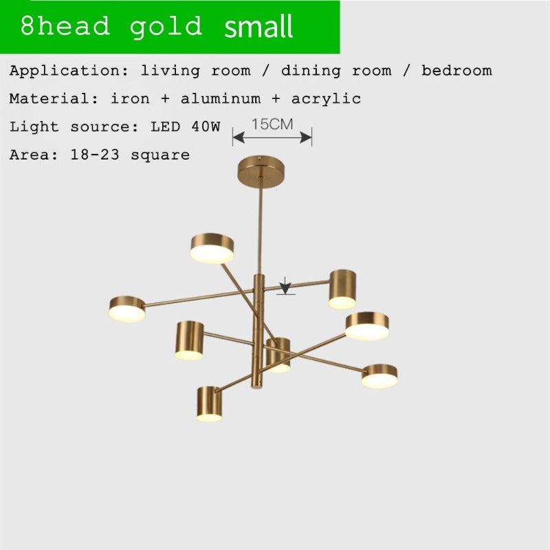 Lamps Indoor Lighting Golden Chandelier - AiDeco.co.uk