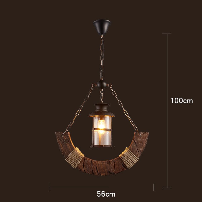 Antique Industrial Retro Wood LED Ceiling - AiDeco.co.uk