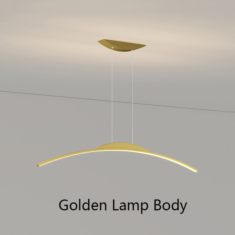 Dining Room Island LED Chandelier Modern Nordic Restaurant Simple Long Lighting Hanging Fixtures For Office Bar Coffee Art Lamps - AiDeco.co.uk