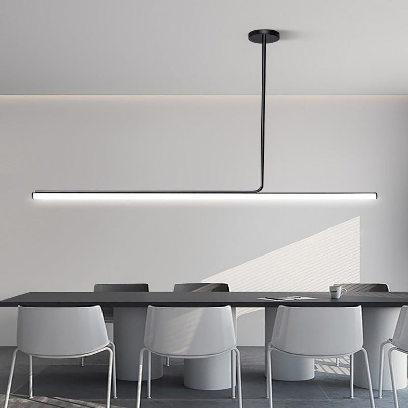 Simple Modern Nordic LED Chandelier Lighting Dining Room Kitchen Island Long Hanging Lamp Restaurant Bar Coffee Shop Luminaires - AiDeco.co.uk