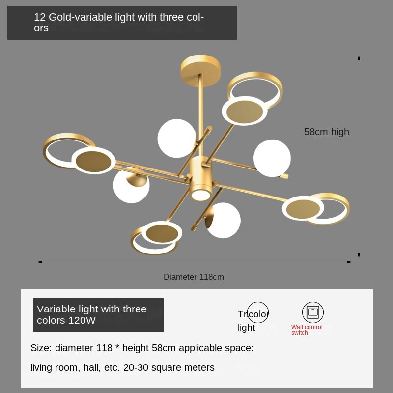 Chandelier Nordic lamps Modern Minimalist - AiDeco.co.uk