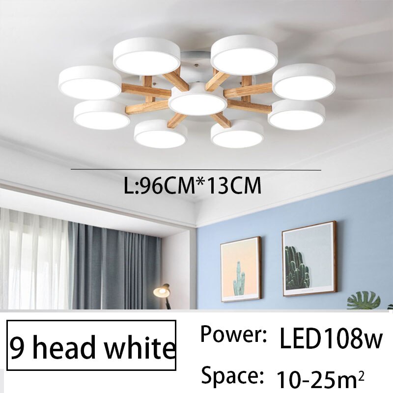 Modern bedroom ceiling pendant lights living room LED ceiling lights simple indoor lights kitchen lights wood art ceiling lamp - AiDeco.co.uk
