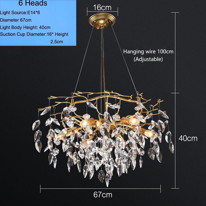 Modern Luxury Gold Crystal Chandelier Lighting Large Led Chandeliers Fixtures for Living Room Hotel Hall Art Decor Hanging Lamp - AiDeco.co.uk