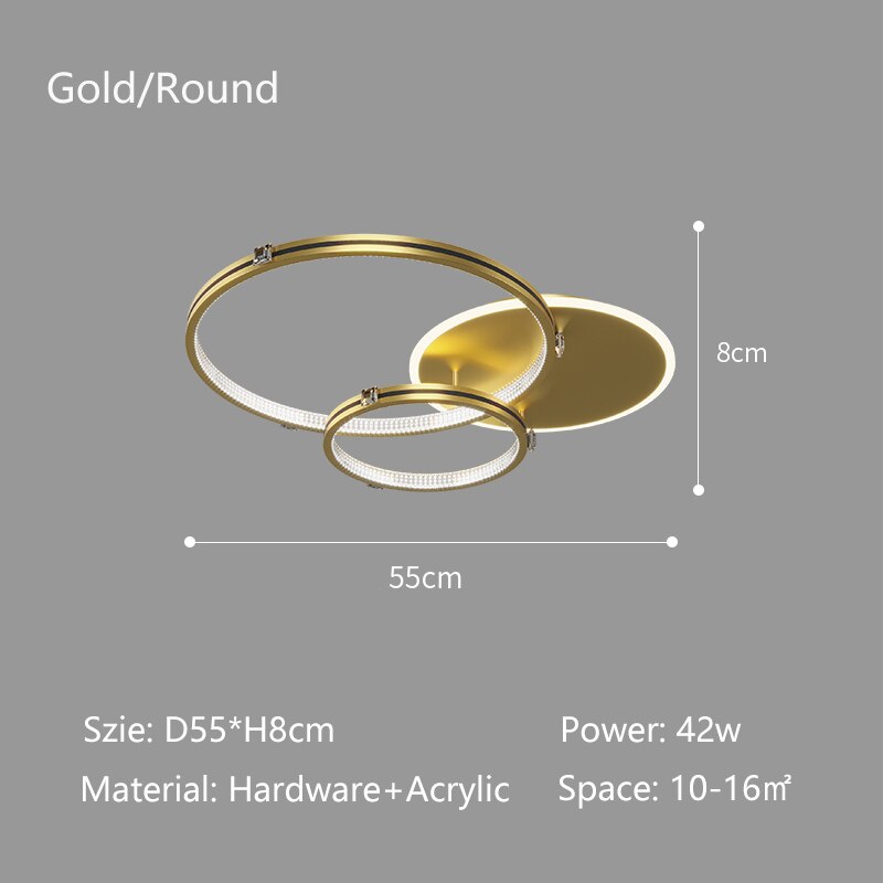 Elegant Shapes Golden Chandelier - AiDeco.co.uk