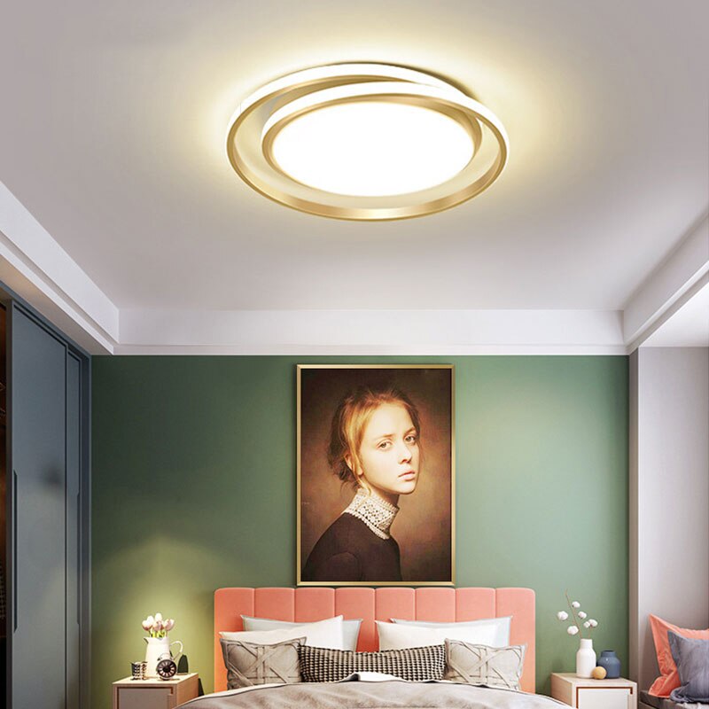 TONDI New Modern LED Round Pendant Light Gold/Black/White Tricolor For Bedroom Living Room Kitchen Study Room Ceiling Light - AiDeco.co.uk