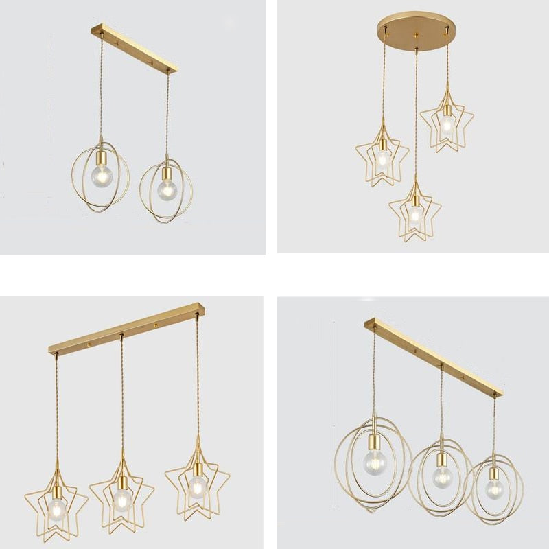 Led Pendant Lights Golden - AiDeco.co.uk
